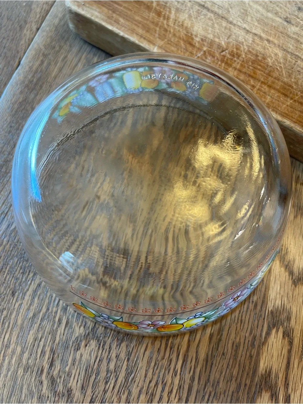 2 VTG KIG Malaysia Glass Fruit Leaves & Flowers 6